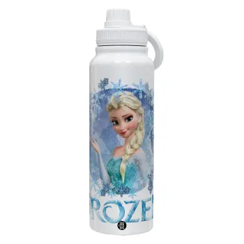 Frozen Elsa, Θερμός 1L Ανοξείδωτο με Βάση Κινητού & Διπλά Τοιχώματα