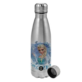 Frozen Elsa, Metallic water bottle, stainless steel, 750ml