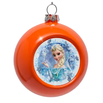Frozen Elsa, Orange Christmas tree ornament bauble 8cm