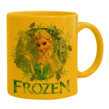 Frozen Elsa, Κούπα, κεραμική κίτρινη, 330ml