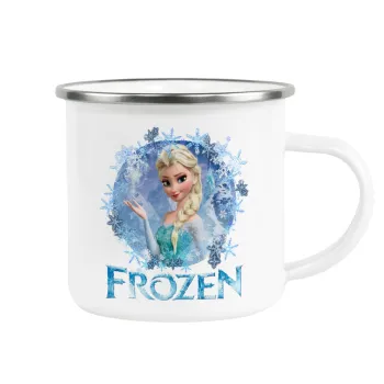 Frozen Elsa, Metallic enamel cup white 360ml