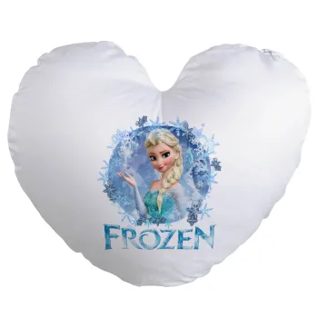 Frozen Elsa, Μαξιλάρι καναπέ καρδιά 40x40cm περιέχεται το  γέμισμα