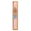 Easter Set, wooden keychain & scented flat Easter candle (30cm) (PINK)