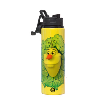 Frozen Olaf, Metallic water bottle with safety lid, 850ml aluminum
