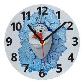 Frozen Olaf, Ρολόι τοίχου γυάλινο (20cm)