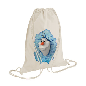 Frozen Olaf, Τσάντα πλάτης πουγκί GYMBAG natural (28x40cm)