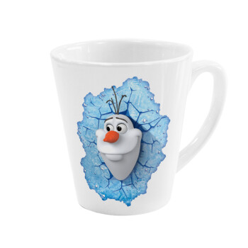 Frozen Olaf, Κούπα κωνική Latte Λευκή, κεραμική, 300ml