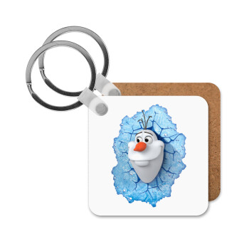 Frozen Olaf, Μπρελόκ Ξύλινο τετράγωνο MDF