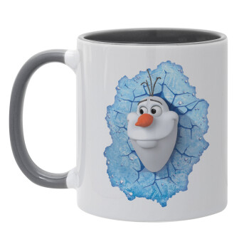 Frozen Olaf, Κούπα χρωματιστή γκρι, κεραμική, 330ml