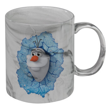 Frozen Olaf, Mug ceramic marble style, 330ml