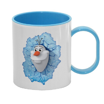 Frozen Olaf, Κούπα (πλαστική) (BPA-FREE) Polymer Μπλε για παιδιά, 330ml