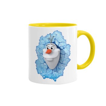 Frozen Olaf, Mug colored yellow, ceramic, 330ml