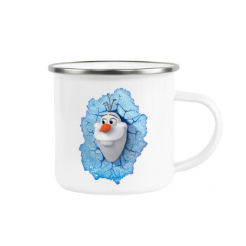 Frozen Olaf, Metallic enamel cup white 360ml