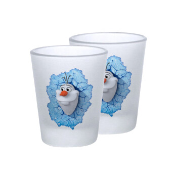 Frozen Olaf, Σφηνοπότηρα γυάλινα 45ml του πάγου (2 τεμάχια)