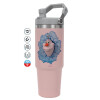 ΡΟΖ χρώματος Θερμός Ανοξείδωτο 890ml (30oz) με χερούλι