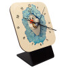Quartz Table clock in natural wood (10cm)