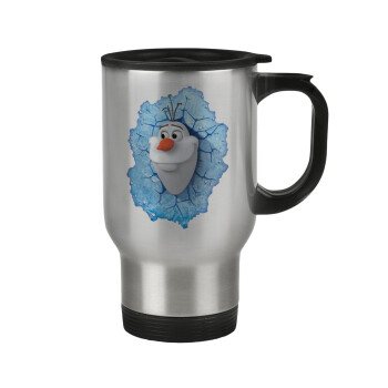 Frozen Olaf, Κούπα ταξιδιού ανοξείδωτη με καπάκι, διπλού τοιχώματος (θερμό) 450ml