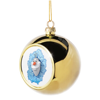 Frozen Olaf, Χριστουγεννιάτικη μπάλα δένδρου Χρυσή 8cm