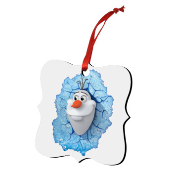 Frozen Olaf, Christmas ornament polygon wooden 7.5cm
