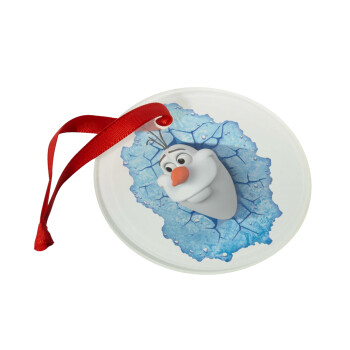 Frozen Olaf, Χριστουγεννιάτικο στολίδι γυάλινο 9cm