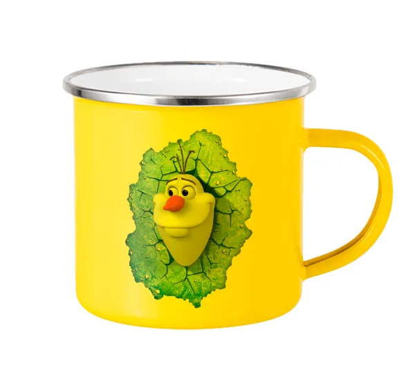Frozen Olaf — Yellow Enamel Metallic Cup 360ml