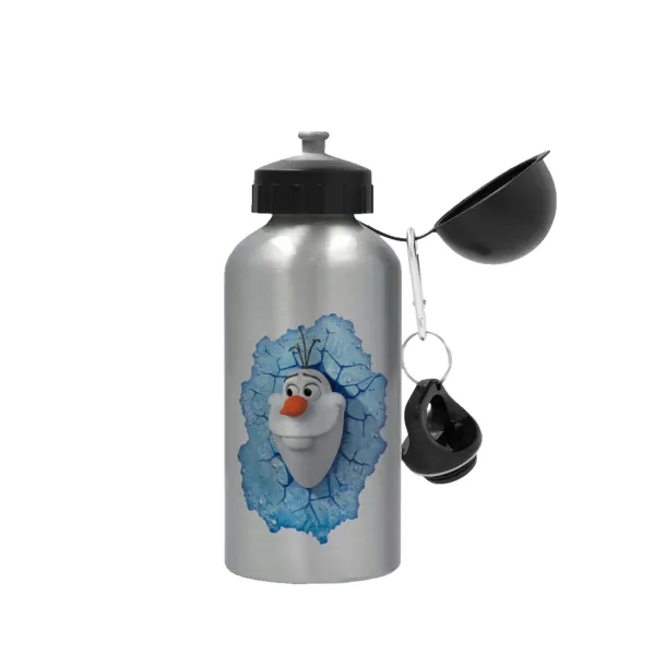 Frozen Olaf — Μεταλλικό παγούρι νερού, Ασημένιο, αλουμινίου 500ml