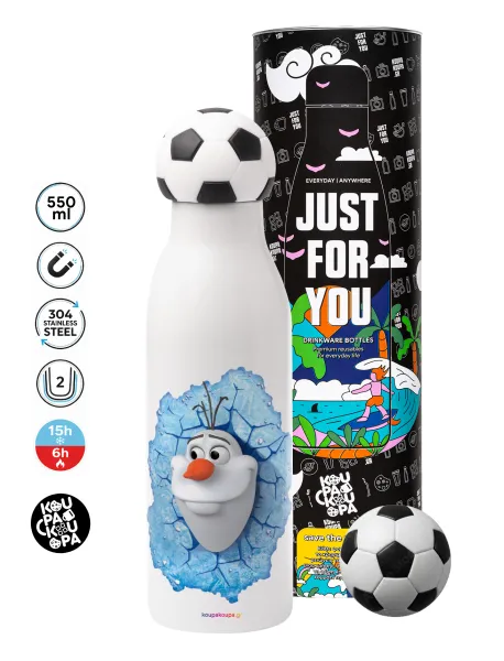 Frozen Olaf — Soccer Metal mug thermos, double wall, 550ml