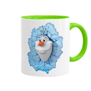 Frozen Olaf, Κούπα χρωματιστή βεραμάν, κεραμική, 330ml