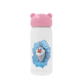 Frozen Olaf, Pink stainless steel thermal flask, 320ml