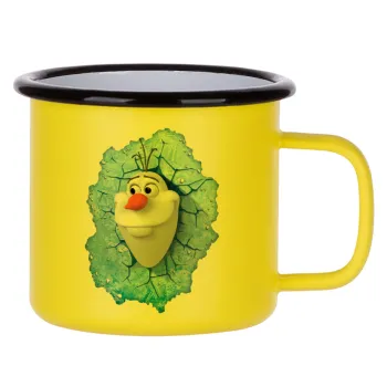 Frozen Olaf, Metallic enamel MATT Yellow cup 360ml