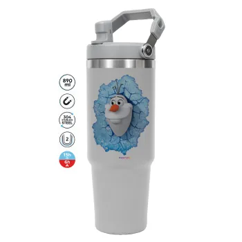 Frozen Olaf, ΓΚΡΙ χρώματος Θερμός Ανοξείδωτο 890ml (30oz) με χερούλι