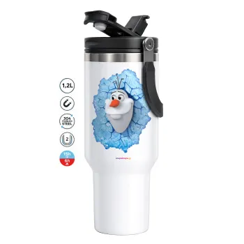 Frozen Olaf, Mega Tumbler με καπάκι, διπλού τοιχώματος (θερμό) 1,2L
