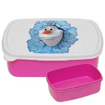 Frozen Olaf, ΡΟΖ παιδικό δοχείο φαγητού (lunchbox) πλαστικό (BPA-FREE) Lunch Βox M18 x Π13 x Υ6cm