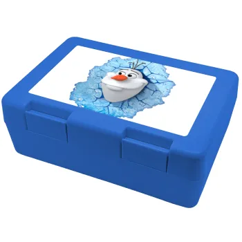 Frozen Olaf, Παιδικό δοχείο κολατσιού ΜΠΛΕ 185x128x65mm (BPA free πλαστικό)