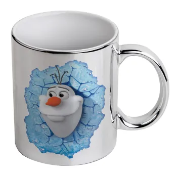 Frozen Olaf, Mug ceramic, silver mirror, 330ml
