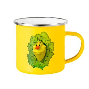 Frozen Olaf, Yellow Enamel Metallic Cup 360ml