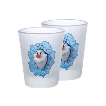 Frozen Olaf, Σφηνοπότηρα γυάλινα 45ml του πάγου (2 τεμάχια)