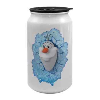 Frozen Olaf, Κούπα ταξιδιού μεταλλική με καπάκι (tin-can) 500ml