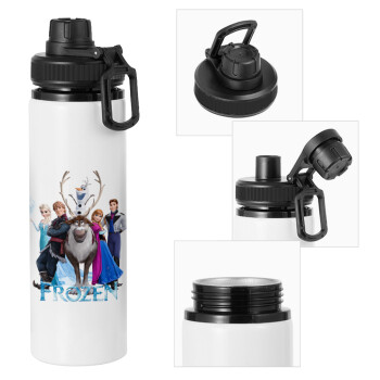 Frozen, Metal water bottle with safety cap, aluminum 850ml