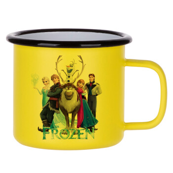 Frozen, Metallic enamel MATT Yellow cup 360ml