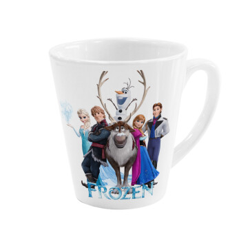 Frozen, Κούπα κωνική Latte Λευκή, κεραμική, 300ml