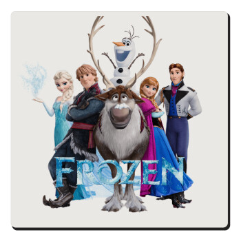 Frozen, Τετράγωνο μαγνητάκι ξύλινο 6x6cm