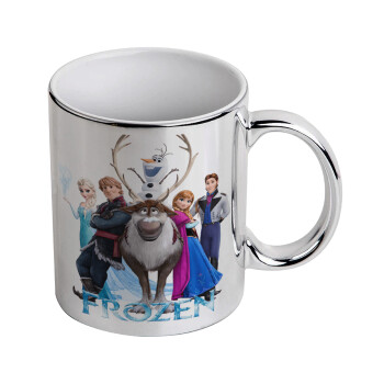 Frozen, Mug ceramic, silver mirror, 330ml