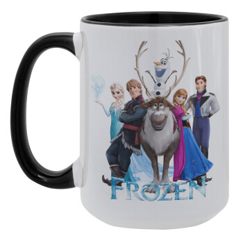 Frozen, Κούπα Mega 15oz, κεραμική Μαύρη, 450ml