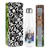 Easter candle, metallic white thermos bottle (500ml) & aromatic flat candle (30cm) (GRAY)