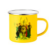 Yellow Enamel Metallic Cup 360ml