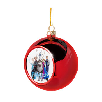 Frozen, Χριστουγεννιάτικη μπάλα δένδρου Κόκκινη 8cm