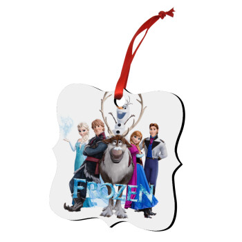 Frozen, Christmas ornament polygon wooden 7.5cm