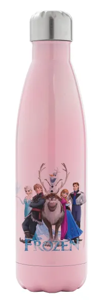 Frozen — Metal mug thermos Pink Iridiscent (Stainless steel), double wall, 500ml