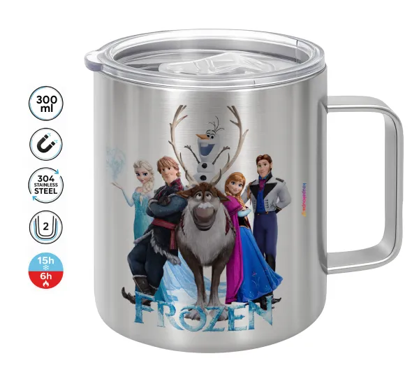 Frozen — Double-walled stainless steel mug 300ml with temperature-retaining lid